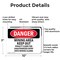 Signmission Mining Area Keep Out Danger Sign, Aluminum, 10in W x 7in L, 2PK OS-2PACK-DS-A-710-L-1888 - alternate 7
